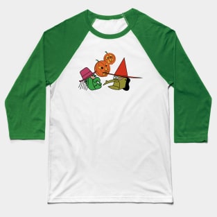 Masks and Pumpkins Trick or Treat Baseball T-Shirt